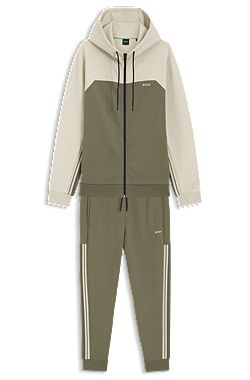 Regular-Fit Trainingsanzug aus Stretch-Baumwolle