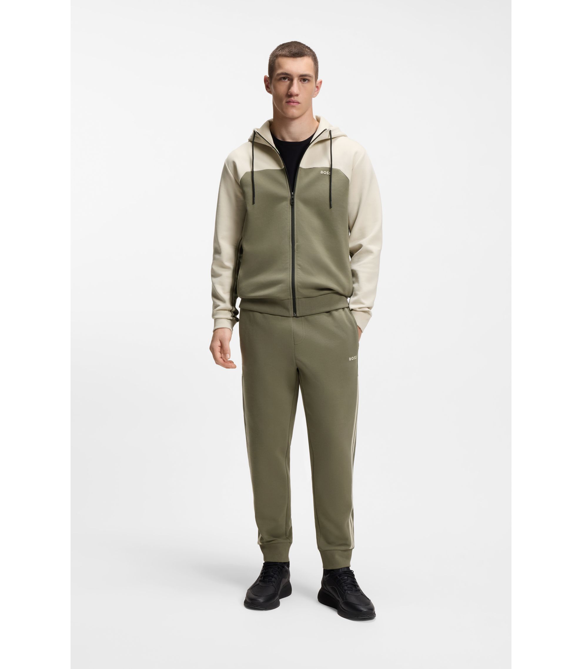 Regular-Fit Trainingsanzug aus Stretch-Baumwolle