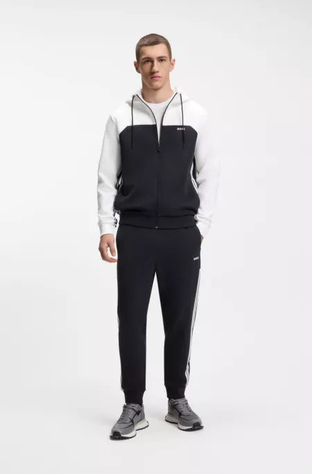 Regular-fit tracksuit in stretch cotton