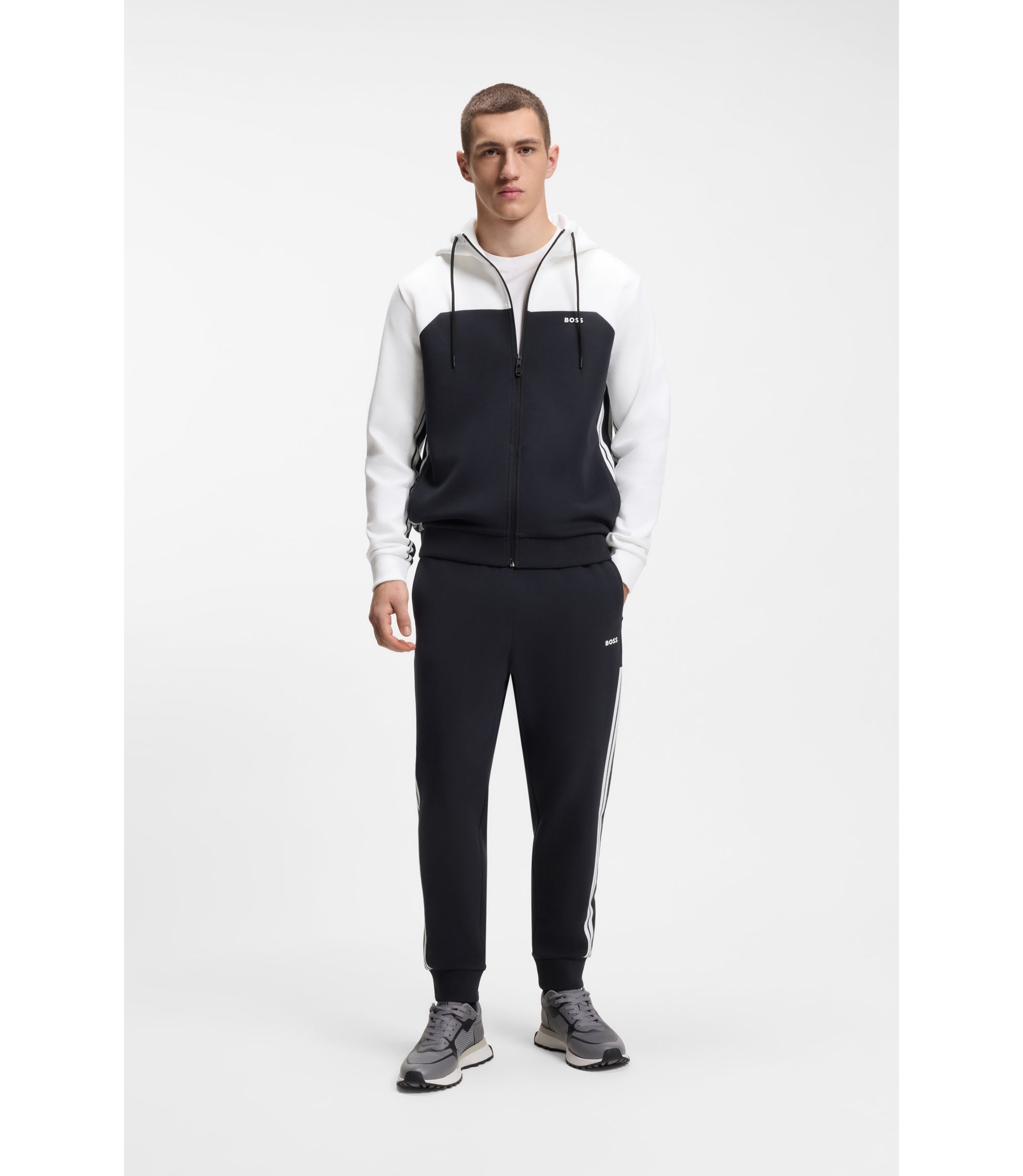 Regular-Fit Trainingsanzug aus Stretch-Baumwolle