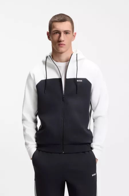 Regular-fit tracksuit in stretch cotton