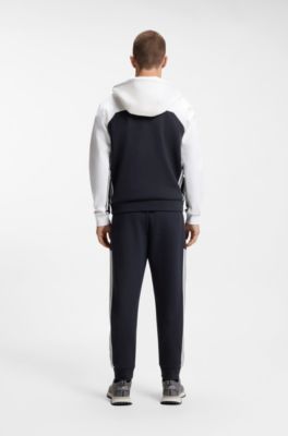 Surv&ecirc;tement Regular en coton stretch, Blanc / Bleu fonc&eacute;