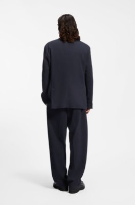 Hugo Slim-fit suit jacket in performance-stretch seersucker kavajer herr – bild 2
