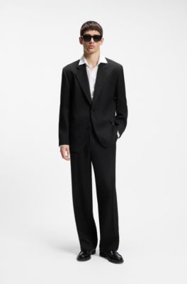 All-gender blazer with notch lapels, Black