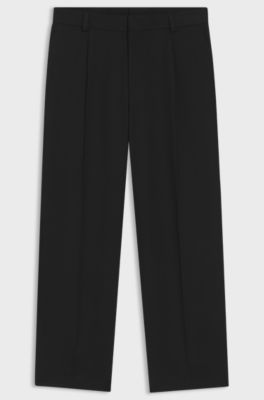All-gender suit trousers in soft twill, Black
