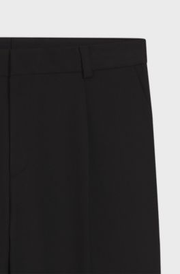 All-gender suit trousers in soft twill, Black