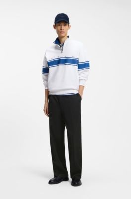 All-gender suit trousers in soft twill, Black