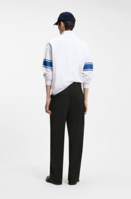 All-gender suit trousers in soft twill, Black