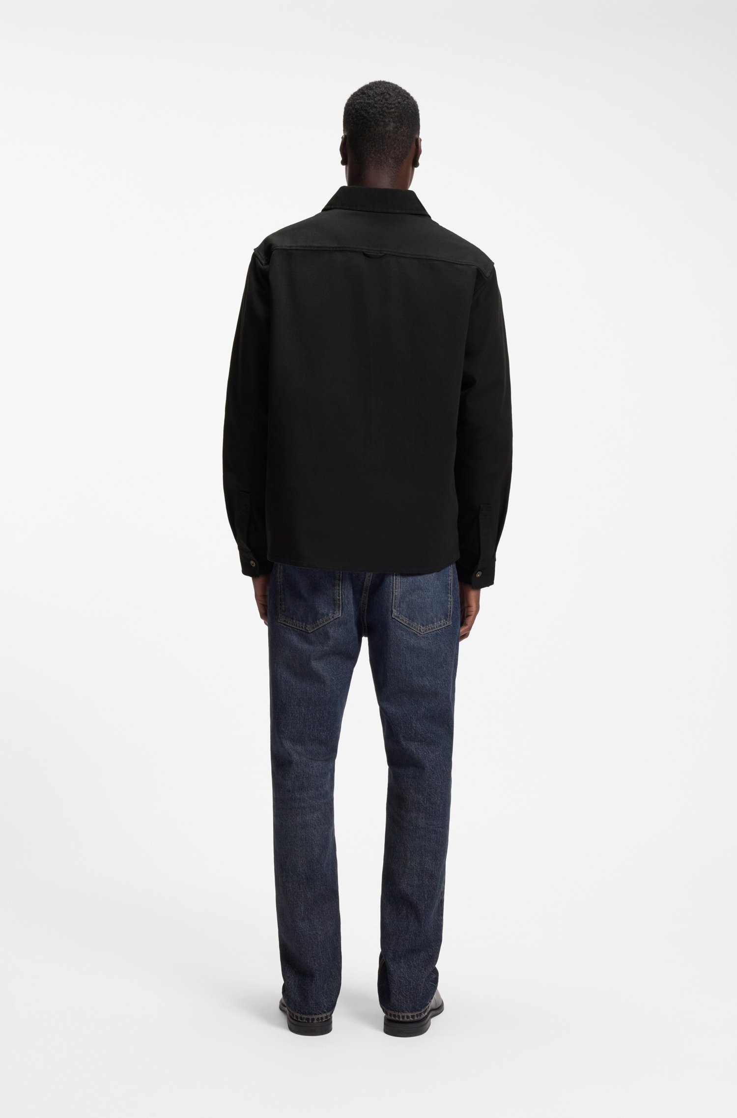 Hugo Oversized-fit overshirt in stretch-cotton canvas skjortor & blusar herr – bild 3