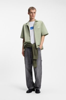 Hugo Relaxed-fit shirt in cotton poplin casual skjortor herr – bild 2