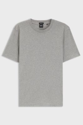Cotton-jersey T-shirt with logo detail, Light Grey