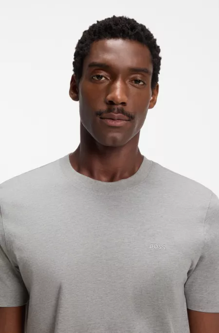 Cotton-jersey T-shirt with logo detail