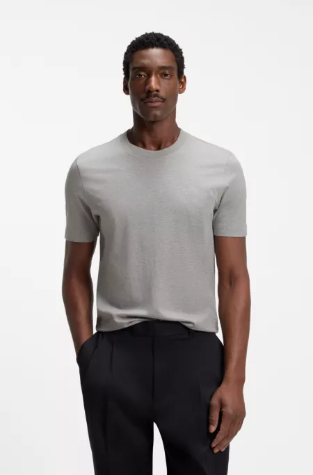 Cotton-jersey T-shirt with logo detail