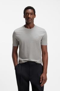 Cotton-jersey T-shirt with logo detail, Light Grey