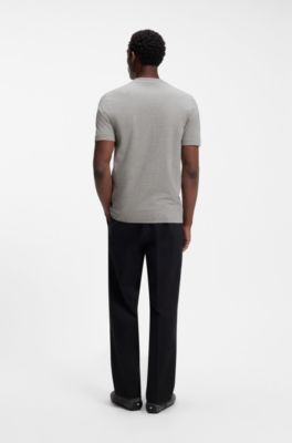 Cotton-jersey T-shirt with logo detail, Light Grey
