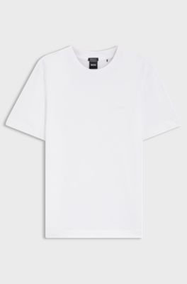 Cotton-jersey T-shirt with logo detail, White