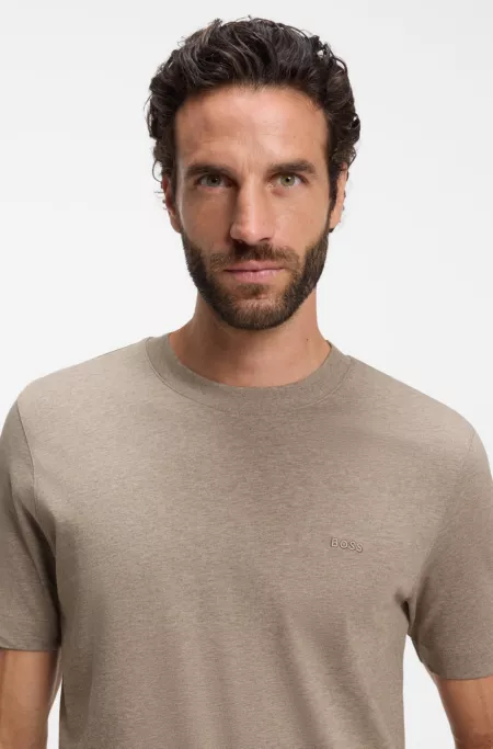 Cotton-jersey T-shirt with logo detail