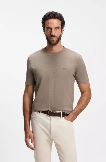 Cotton-jersey T-shirt with logo detail