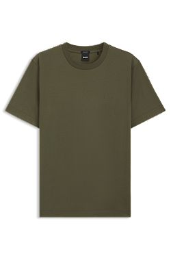 コットンジャージー Tシャツ ロゴディテール
