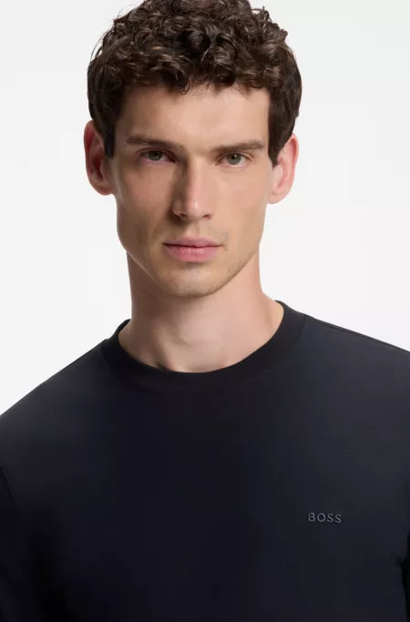 Cotton-jersey T-shirt with logo detail