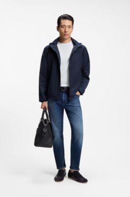 Cotton-jersey T-shirt with logo detail, Light Blue