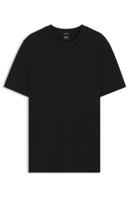 Regular-fit T-shirt in cotton jersey, Black