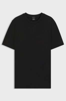 Regular-fit T-shirt in cotton jersey, Black