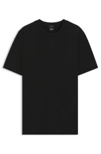 Regular-fit T-shirt in cotton jersey, Black