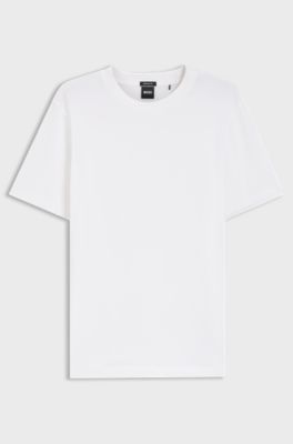 Regular-fit T-shirt in cotton jersey, White
