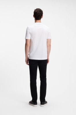 Regular-fit T-shirt in cotton jersey, White