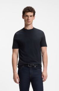 Regular-fit T-shirt in cotton jersey, Dark Blue