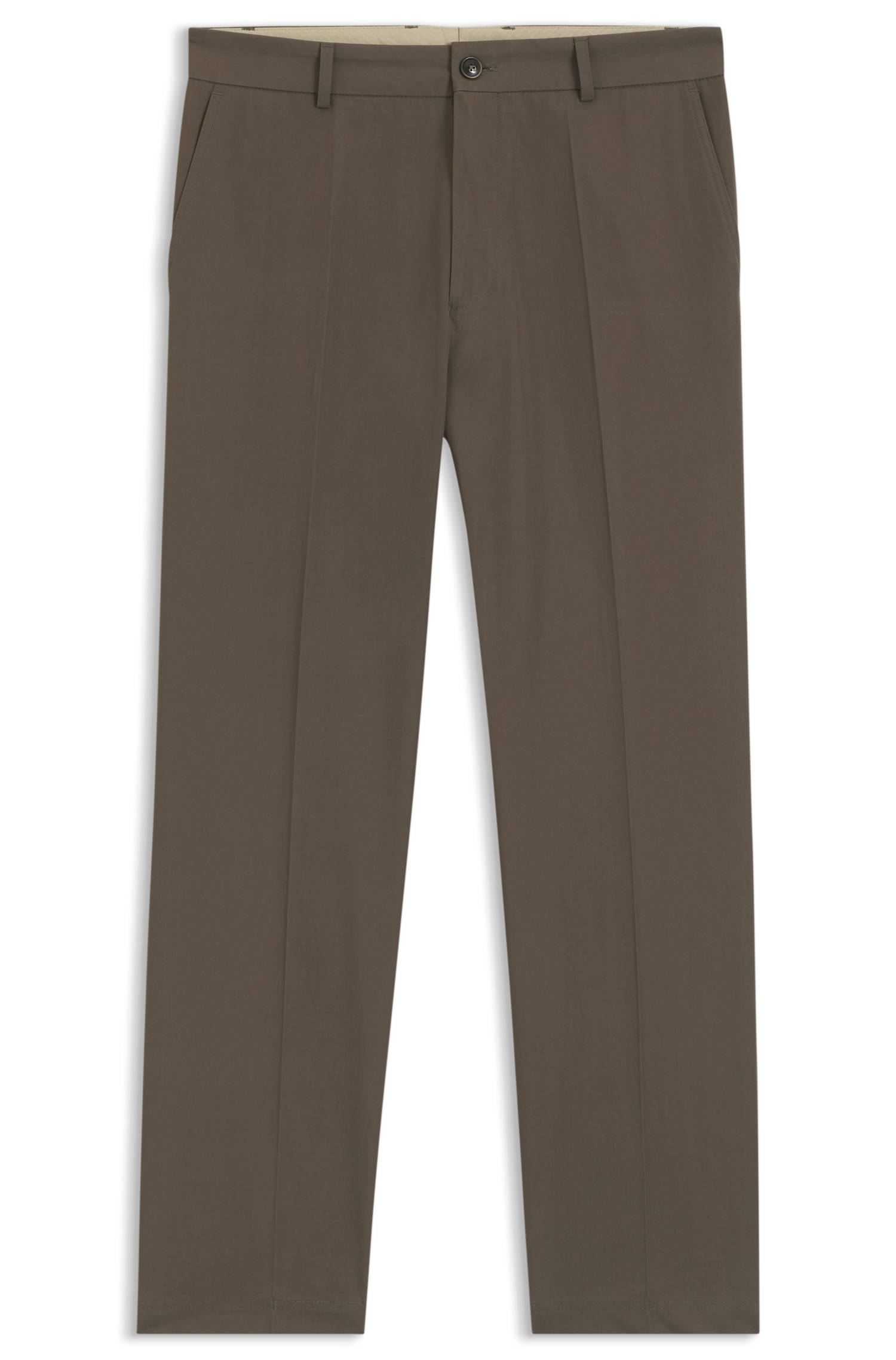 Boss Straight-fit trousers in water-repellent cotton twill byxor herr – bild 4