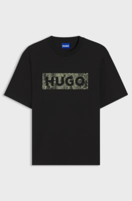 Logo-graphic T-shirt in cotton jersey, Black