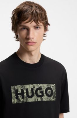 Logo-graphic T-shirt in cotton jersey, Black