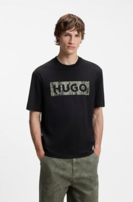 Logo-graphic T-shirt in cotton jersey, Black