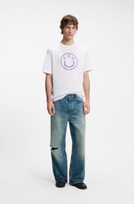 Logo-graphic T-shirt in cotton jersey, White