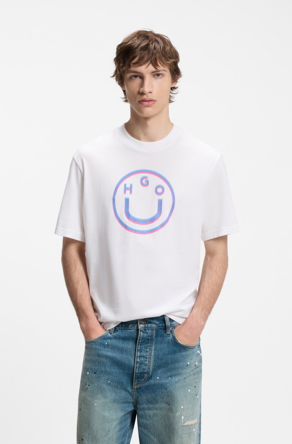 Logo-graphic T-shirt in cotton jersey