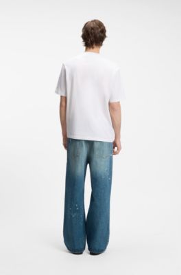 Logo-graphic T-shirt in cotton jersey, White
