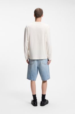Cotton-jersey T-shirt with graphic print, Natural