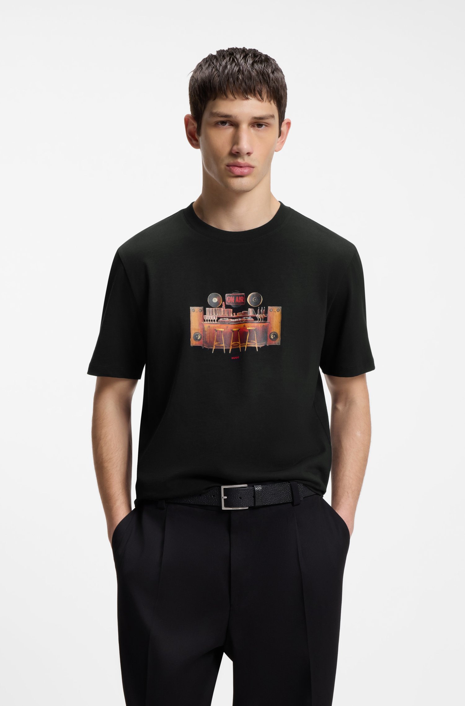 Hugo T-shirt 'Durectee' brun / pueblo / röd herr – bild 2