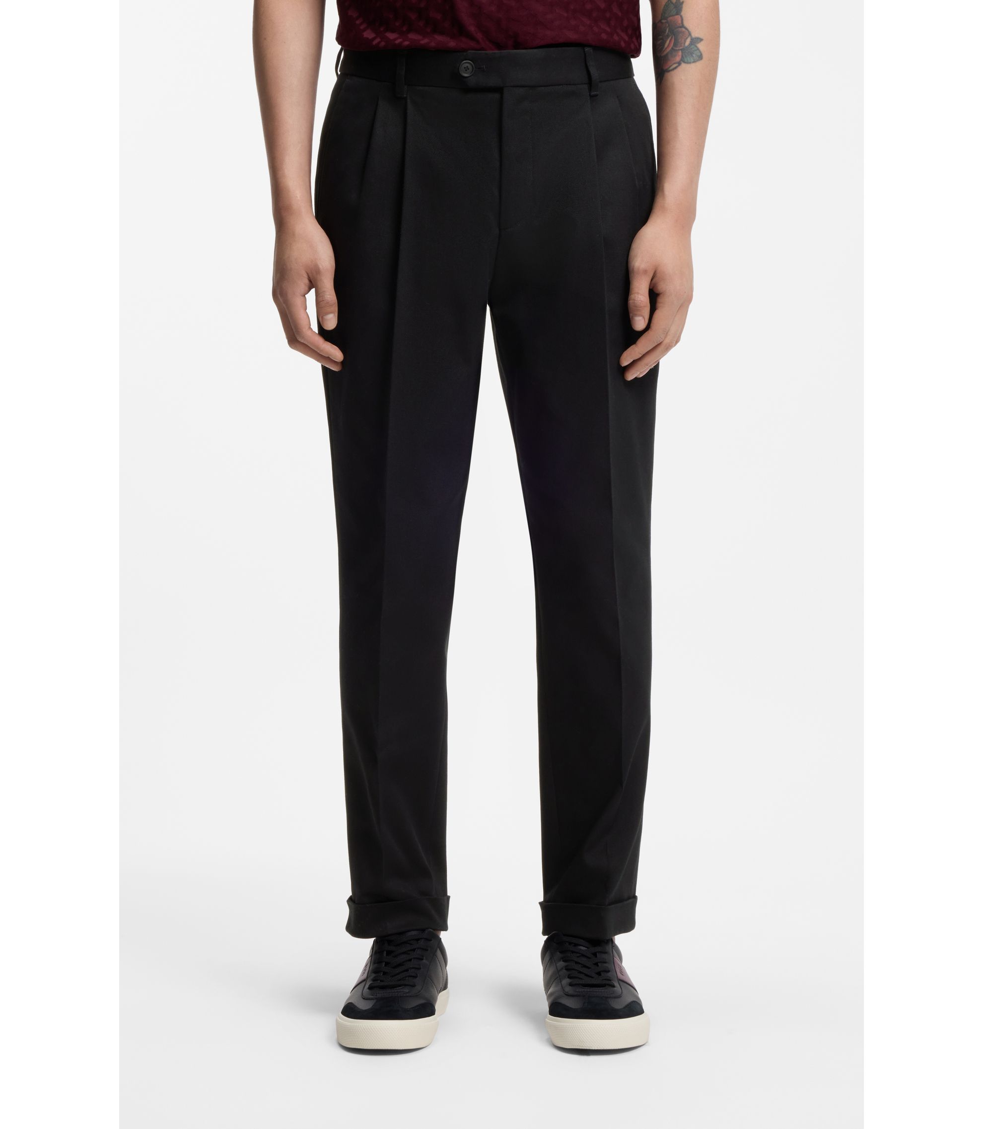 Tapered-Fit Hose aus elastischem Baumwoll-Twill