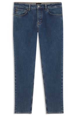 Tapered-fit jeans in comfort-stretch denim, Blue