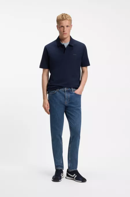 Tapered-fit jeans in comfort-stretch denim