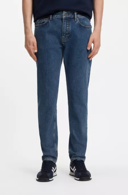Tapered-fit jeans in comfort-stretch denim