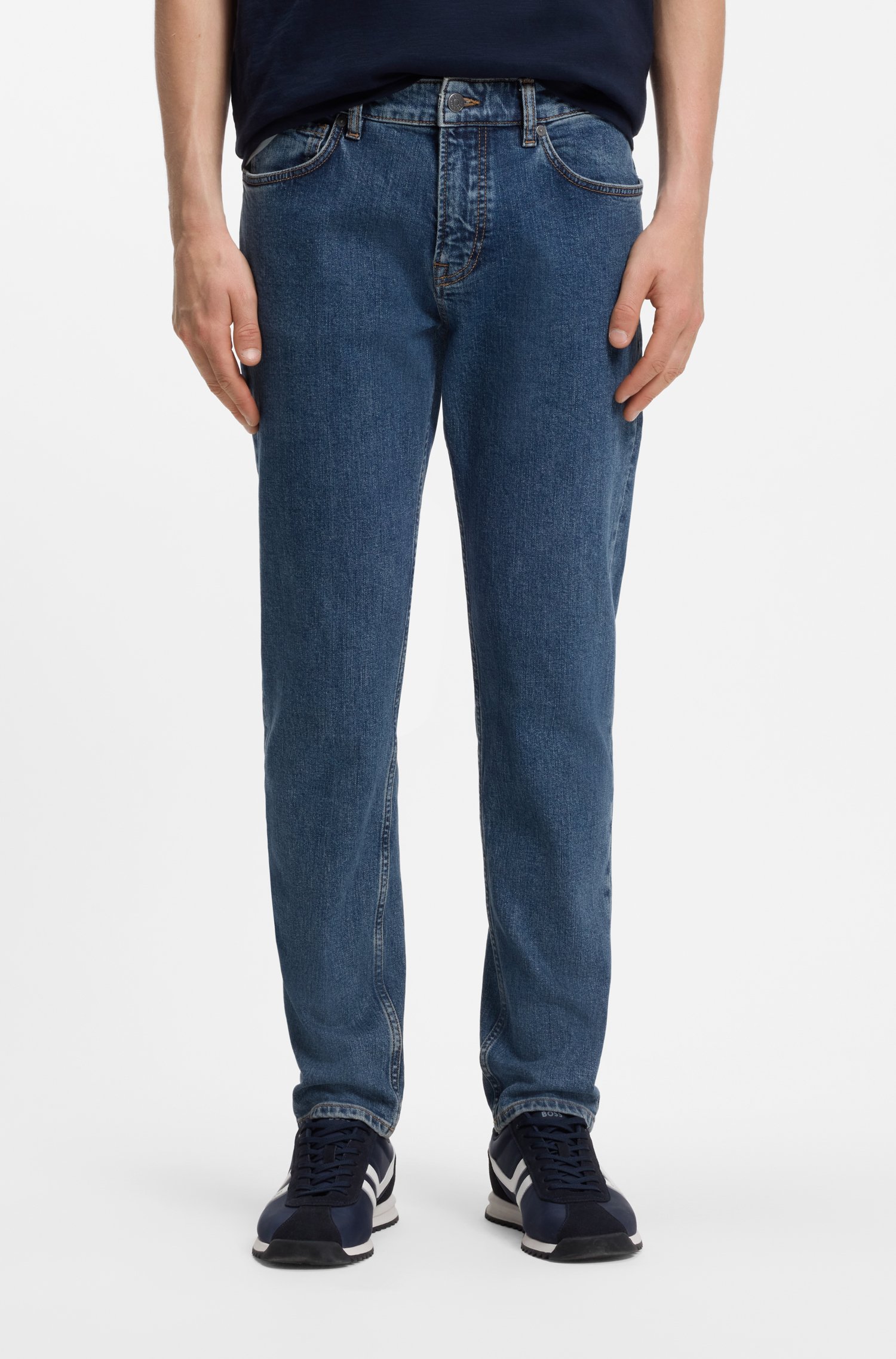 Boss Tapered-fit jeans in comfort-stretch denim herr