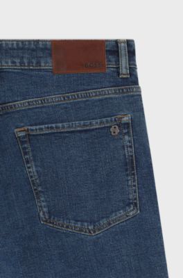 Regular-fit jeans in stretch cotton, Blue