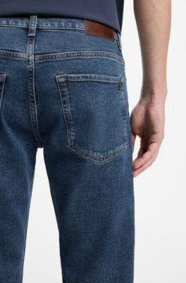 Regular-fit jeans in stretch cotton, Blue