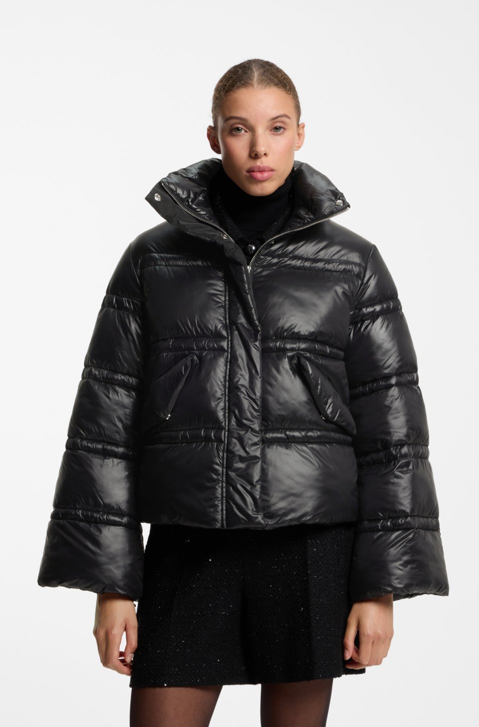 Water-repellent down puffer jacket