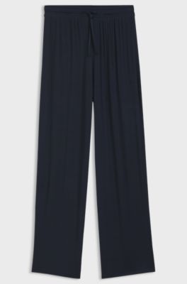 Pyjamahose aus Ripp-Jersey mit Double-B-Monogramm, Dunkelblau