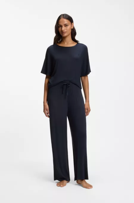 Ribbed-jersey pyjama bottoms with Double B monogram